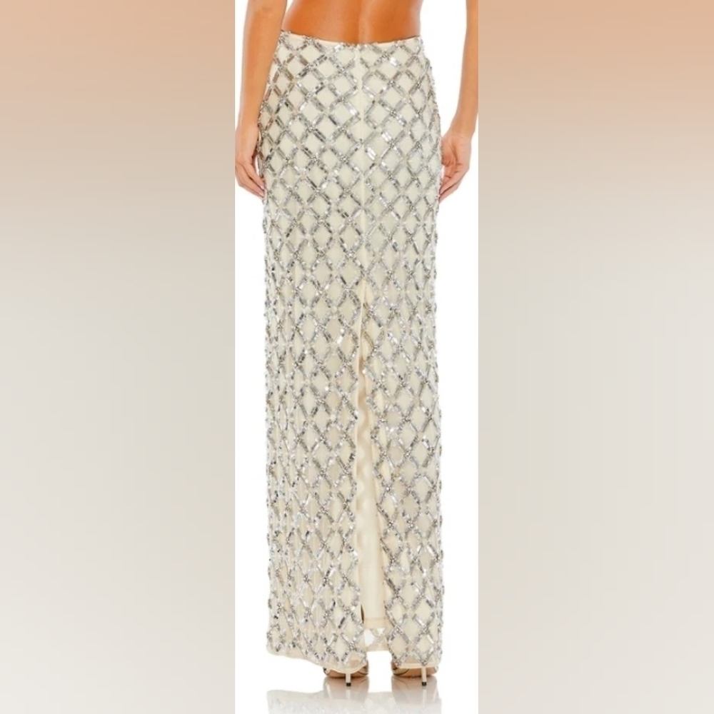 MAC DUGGAL EMBELLISHED HIGH NECK CUT OUT GOWN - Picture 6 of 17